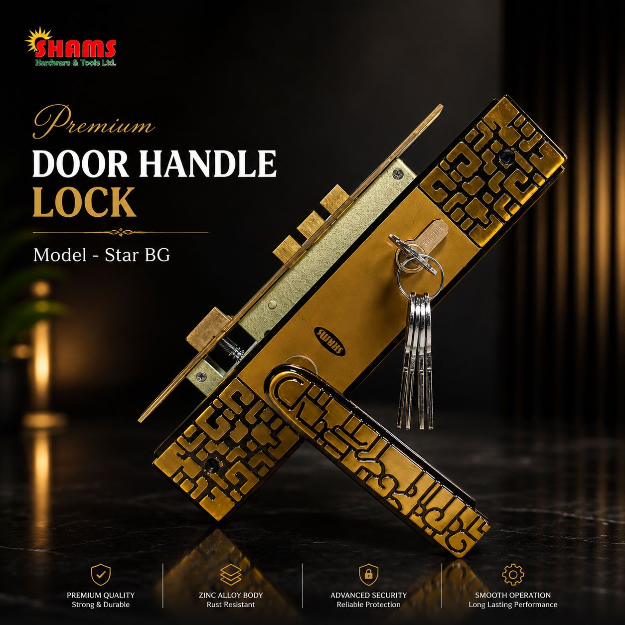 Door Handle Lock – Star BG